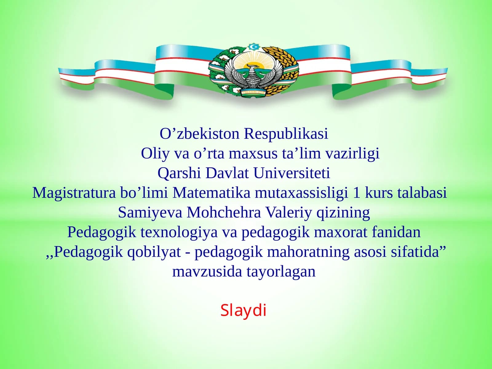 Pedagogikqobilyat–pedagogikmahoratningasosisifatida