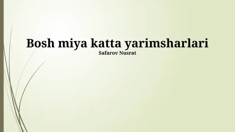 Miya yarim sharlarining tuzilishi