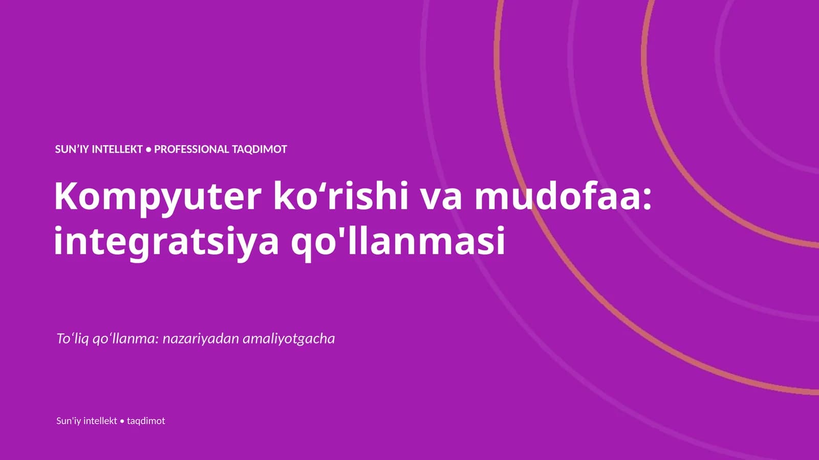 SUNʼIY INTELLEKT • PROFESSIONAL TAQDIMOT