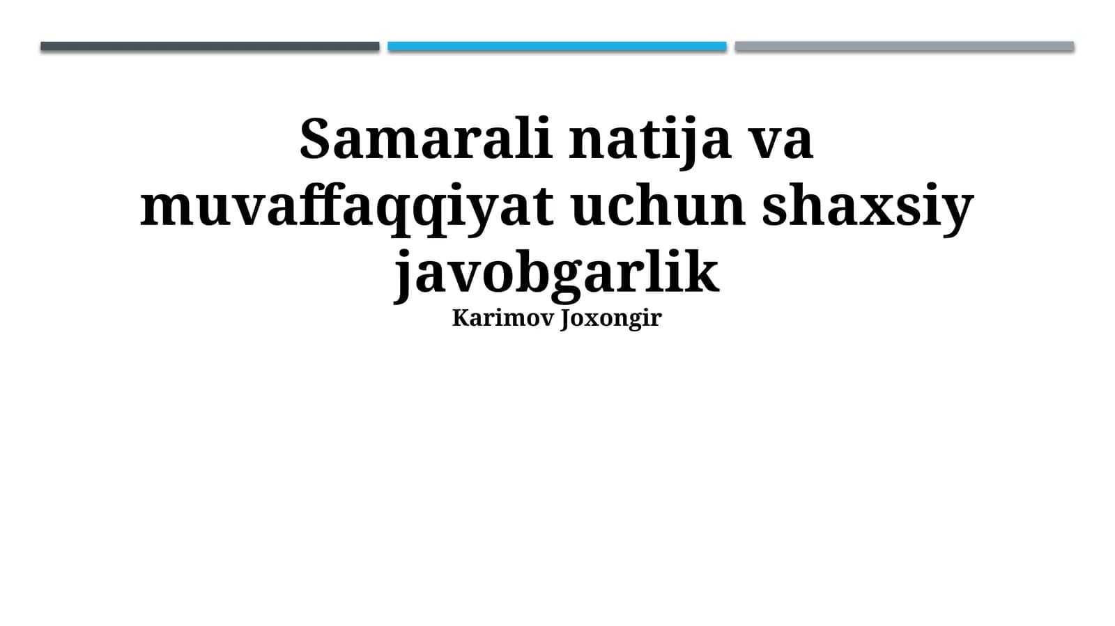 Shaxsiy javobgarlik