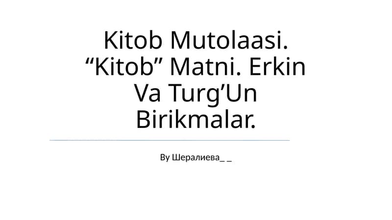 Kitob Mutolaasi