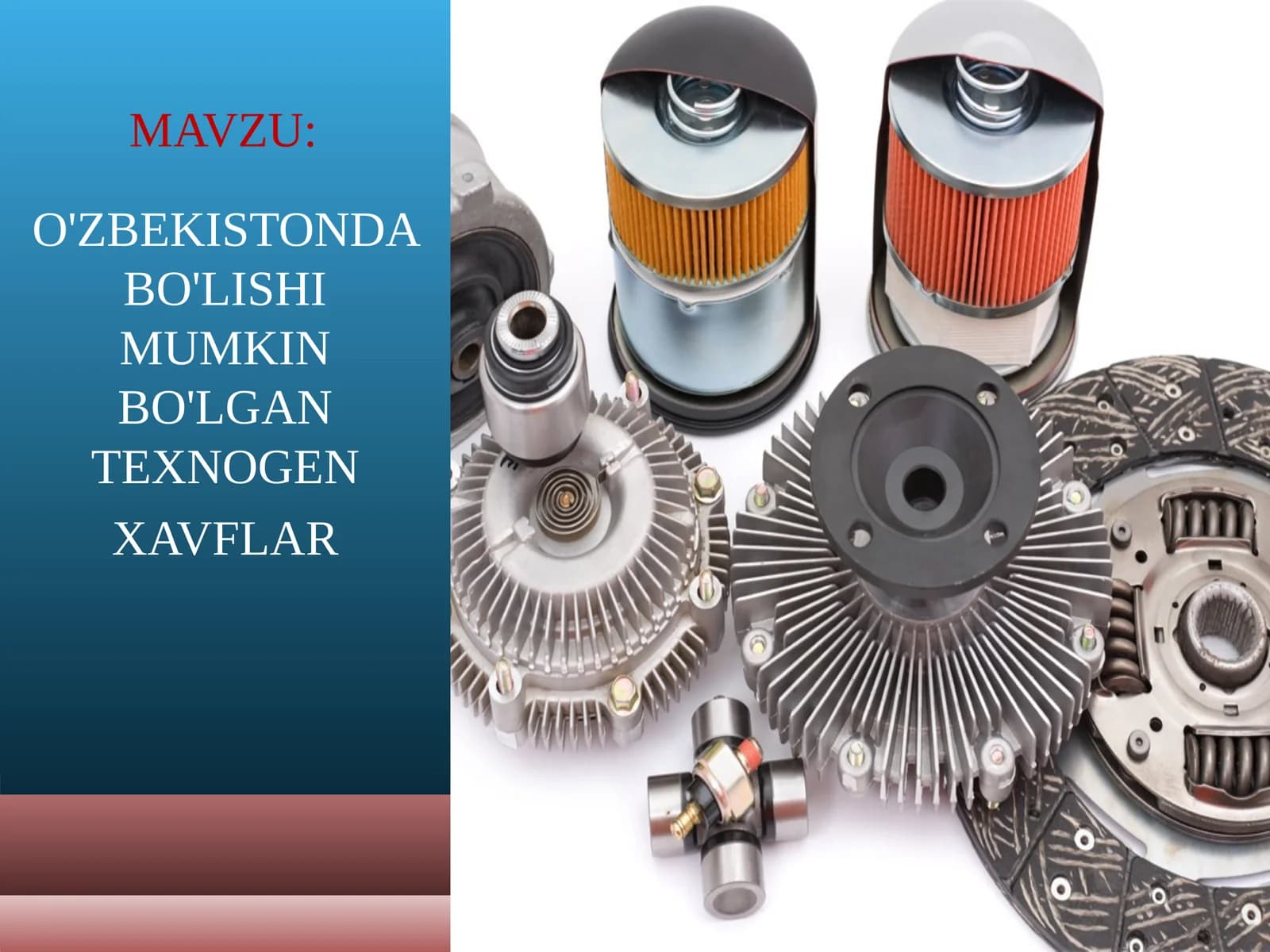 O'ZBEKISTONDA BO'LISHI MUMKIN BO'LGAN TEXNOGEN XAVFLAR