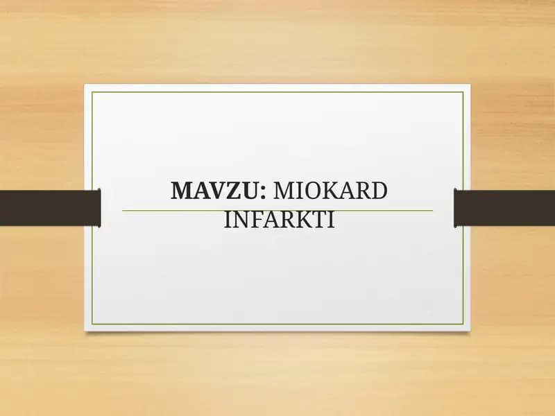 MIOKARD INFARKTI
