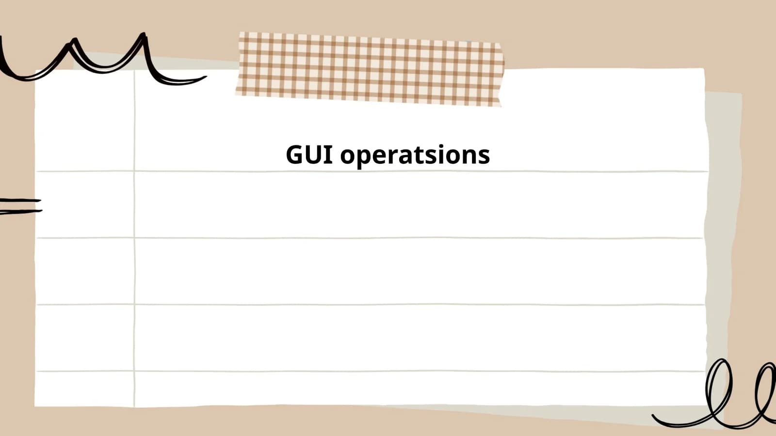 GUI operatsions