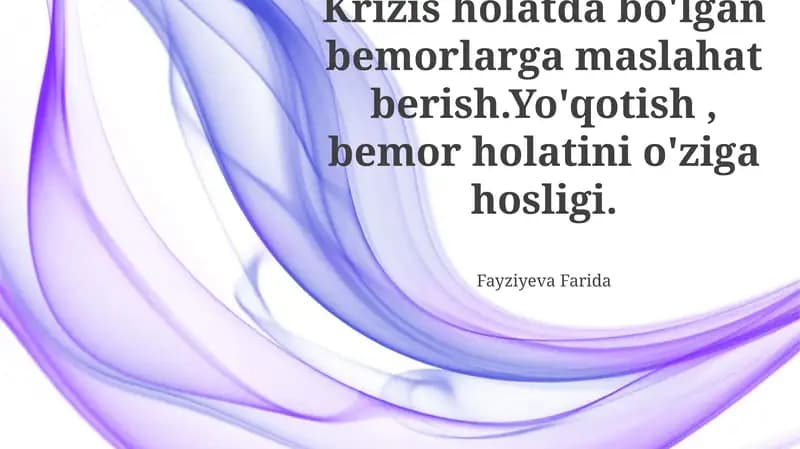 Yo'qotish: Bemorning Holatining O'ziga Xosligi