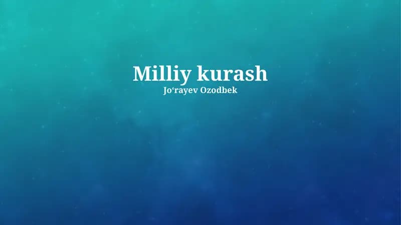 Milliy kurash
