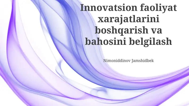Innovatsion Loyihalarning Baholash Metodlari