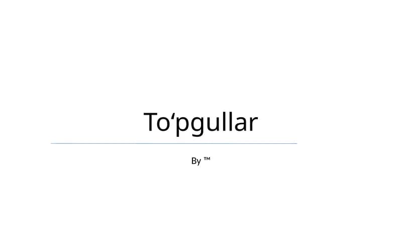 To‘pgullar