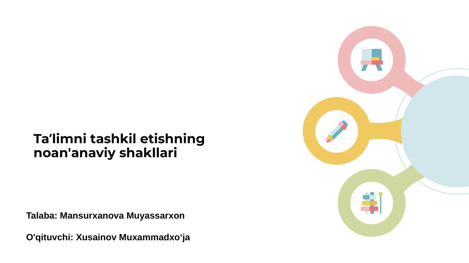 Taʼlimni tashkil etishning noan'anaviy shakllari