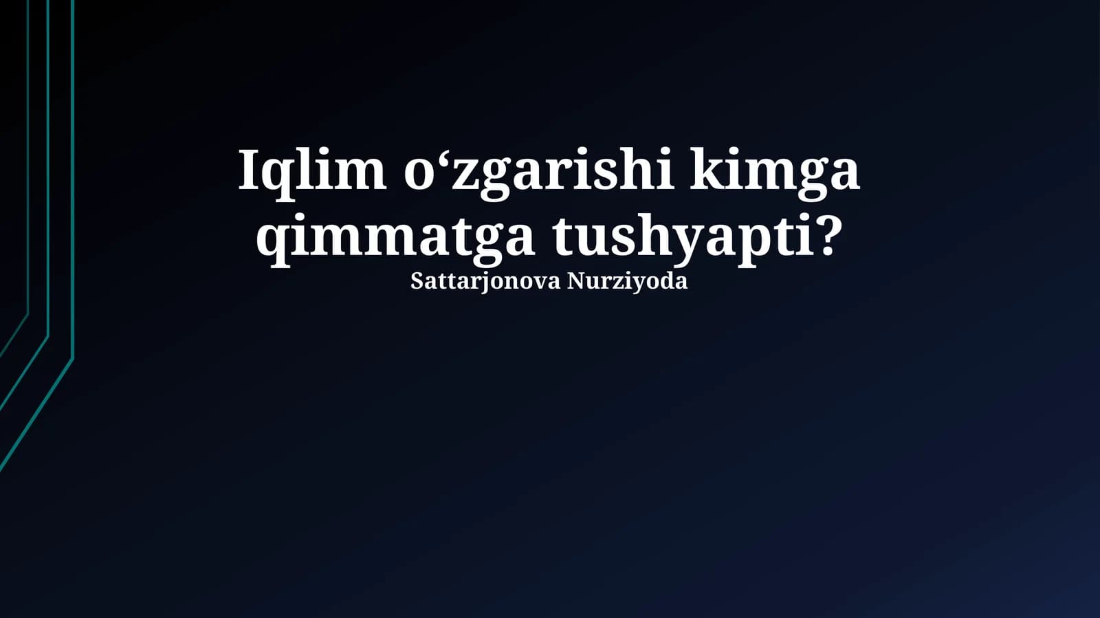 Iqlim oʻzgarishi kimga qimmatga tushyapti?