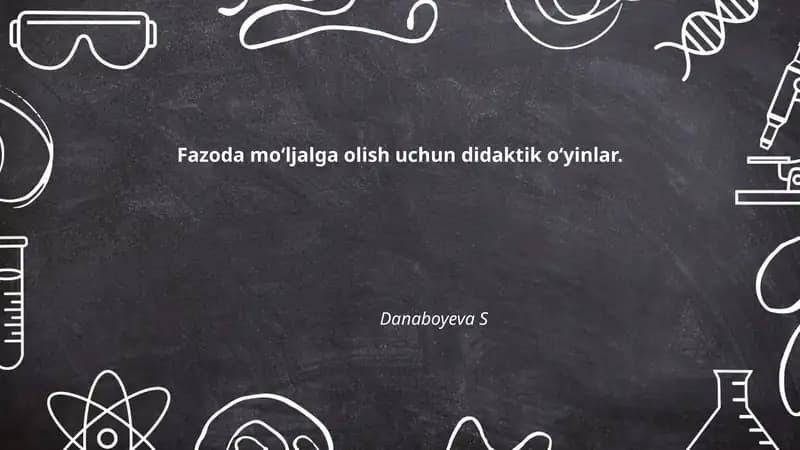 Fazoda moʻljalga olish: boshlangʻich tushunchalarni shakllantiruvchi didaktik oʻyinlar