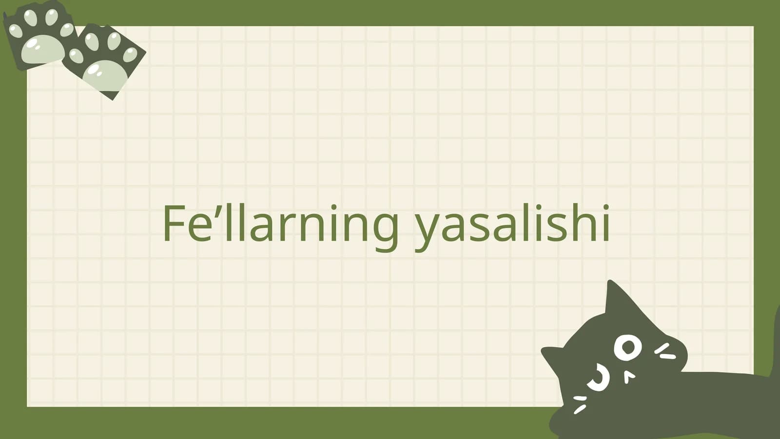 Feʼllarning yasalishi