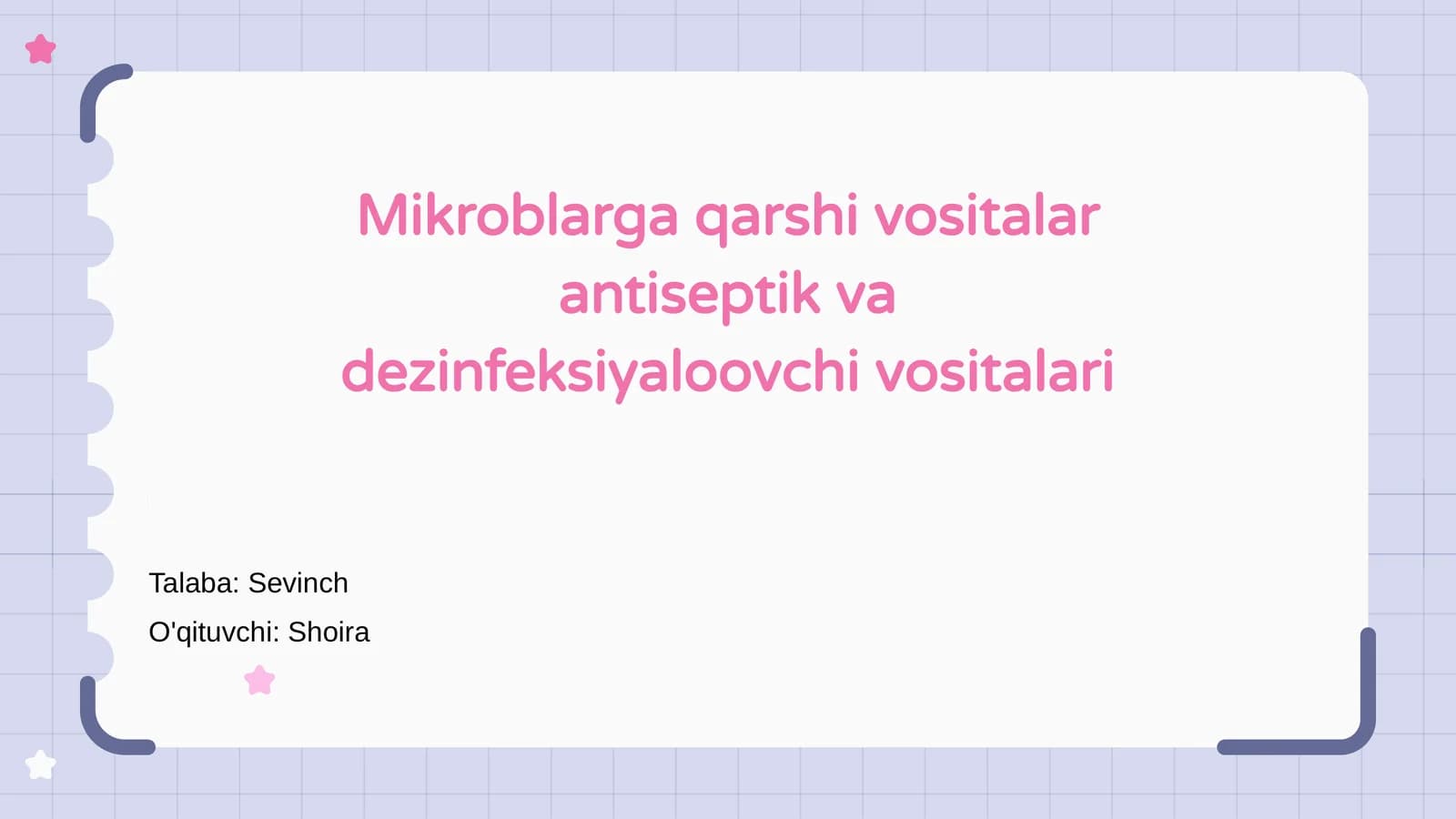 Mikroblarga qarshi vositalar