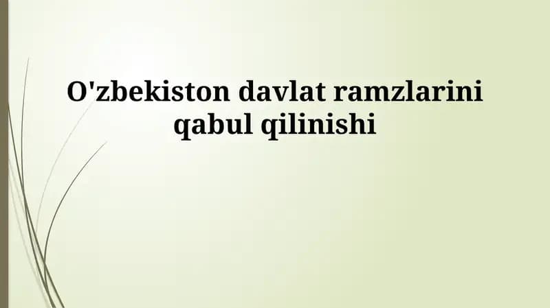 Davlat ramzlari va milliy oʻzlikni anglash