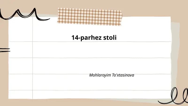 14-parhez stoli
