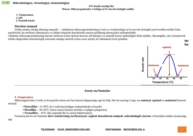 Mikrobiologiya, virusologiya, immunologiya
