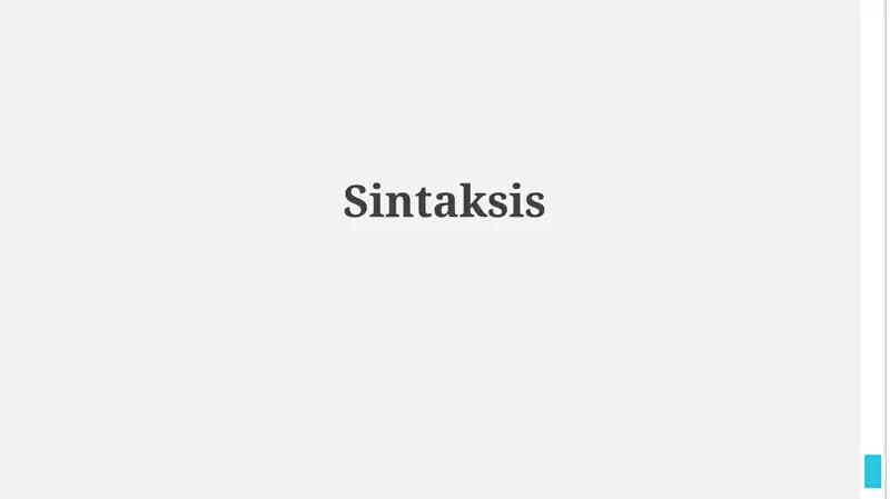 Sintaksis