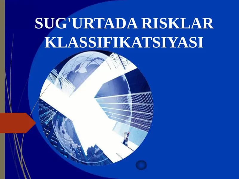 SUG'URTADA RISKLAR KLASSIFIKATSIYASI