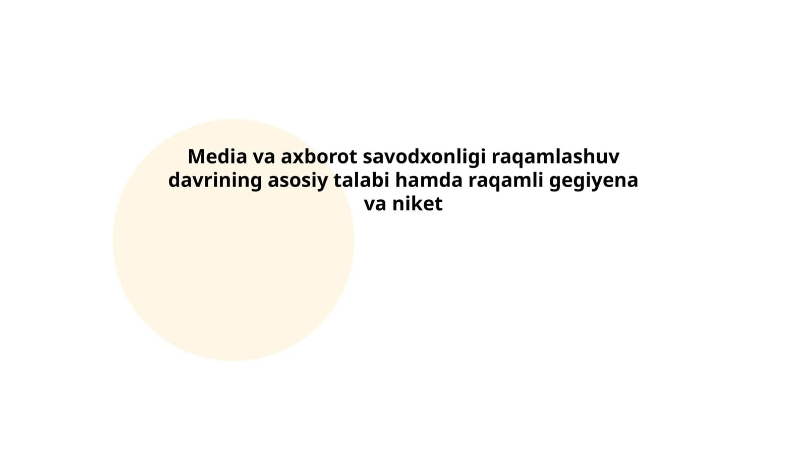Media va axborot savodxonligining mohiyati