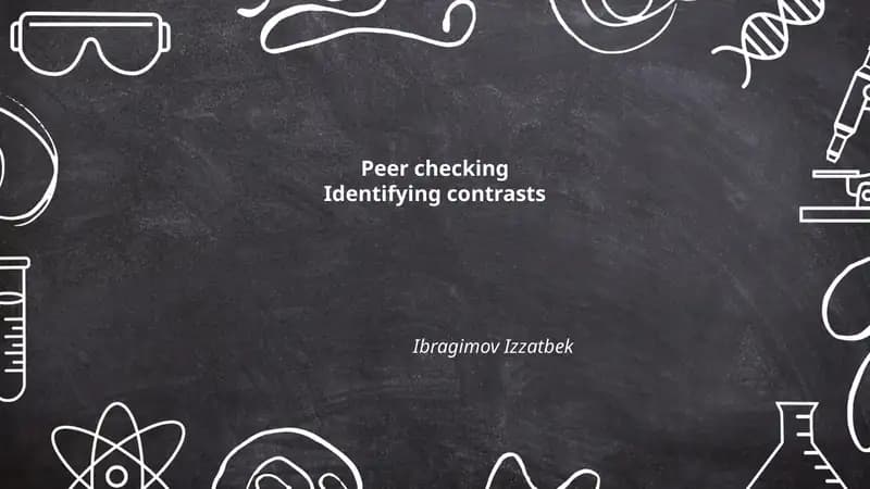 Peer checking and Identifying Contrasts