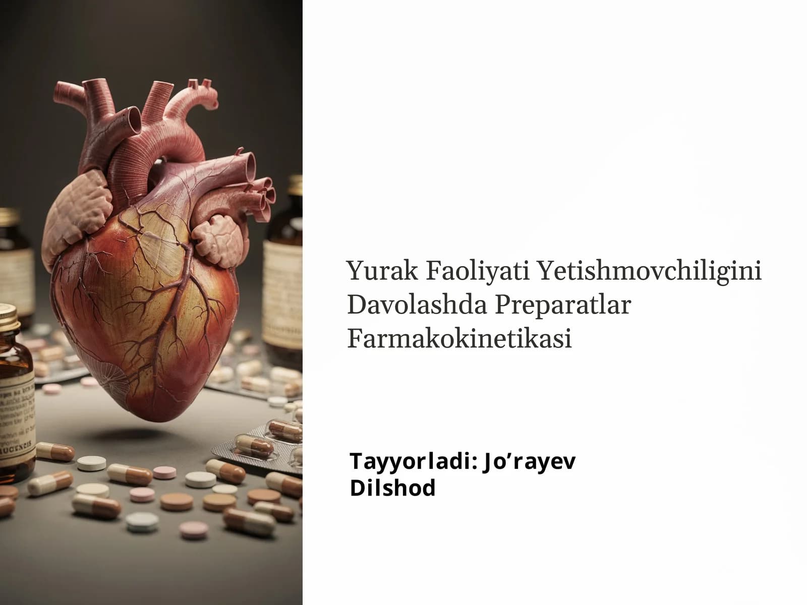 Yurak Faoliyati Yetishmovchiligini Davolashda Preparatlar Farmakokinetikasi