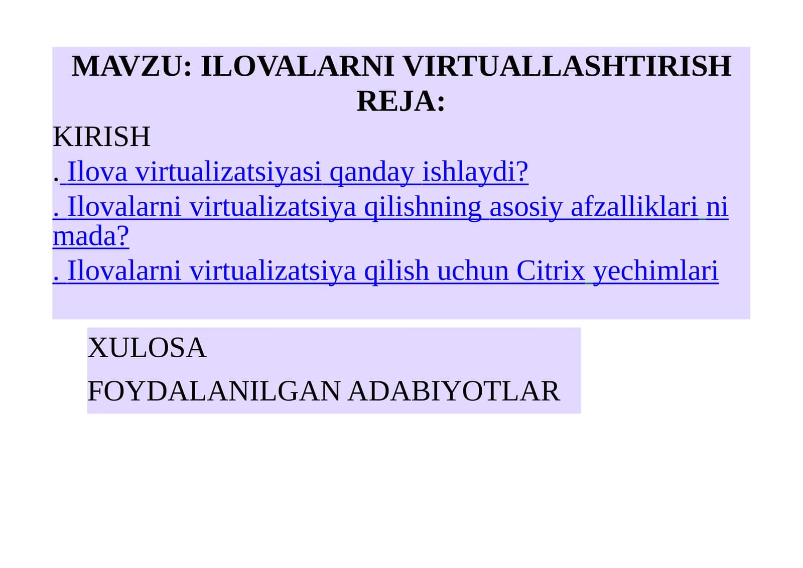 Ilovalarni virtualizatsiya qilish dasturi