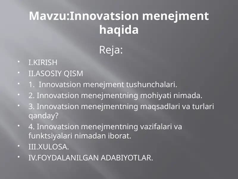 Innovatsionmenejment