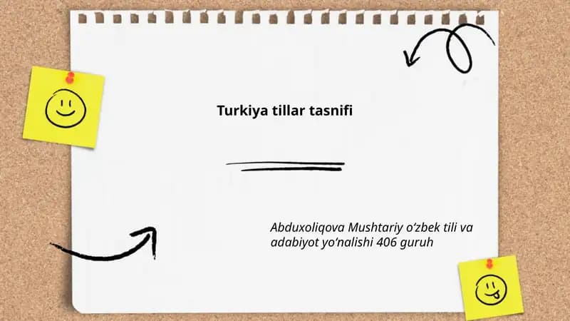 Turkiya tillar tasnifi