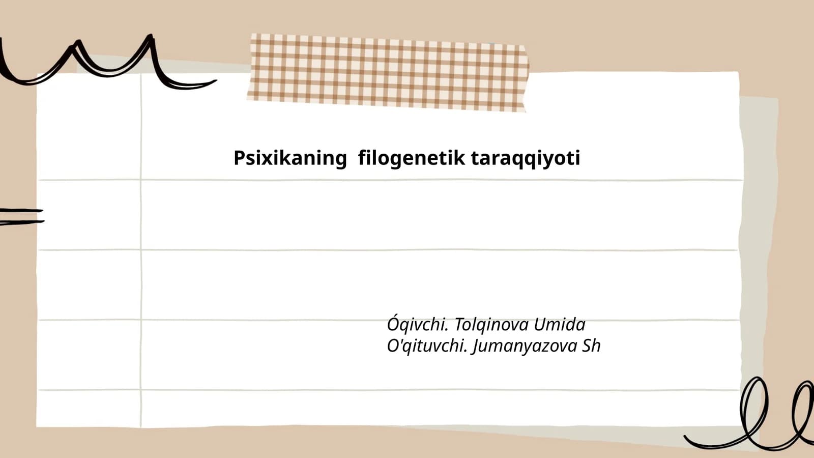 Psixikaning filogenetik taraqqiyoti