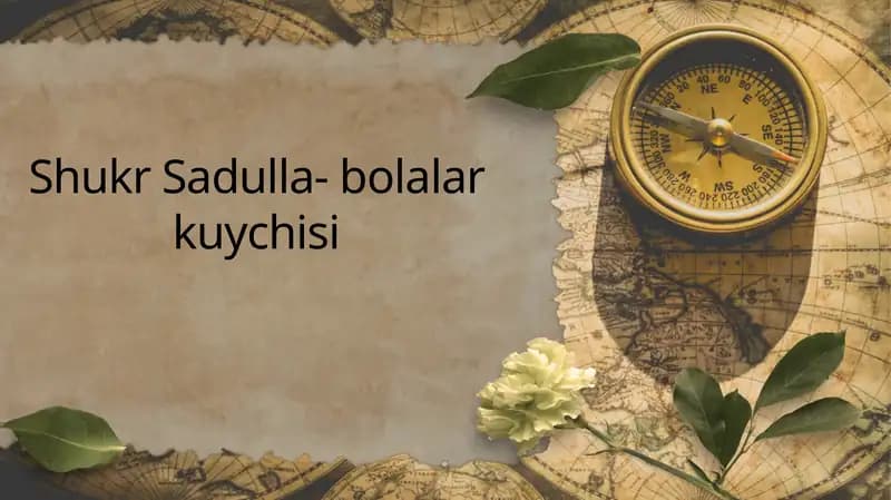 Shukr Sadulla- bolalar kuychisi