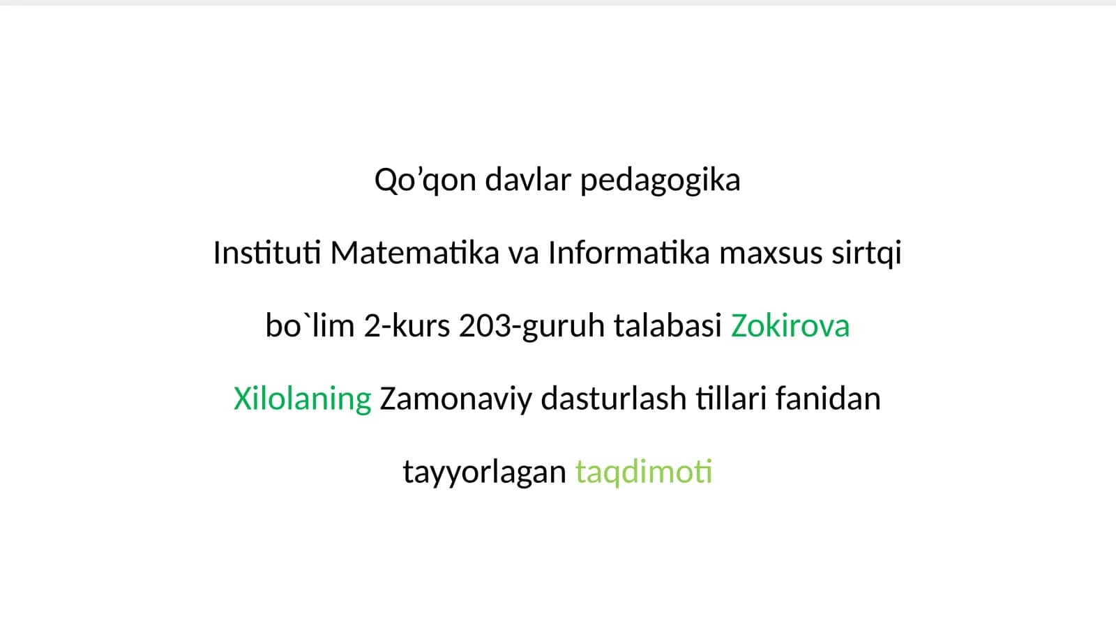 Zamonaviy dasturlash tillari