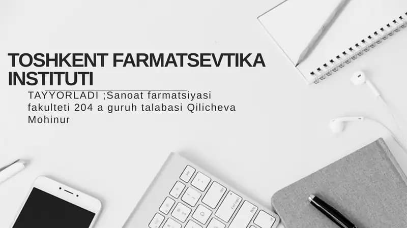Farmatsevtik ishlab chiqarishni texnik tayyorlash