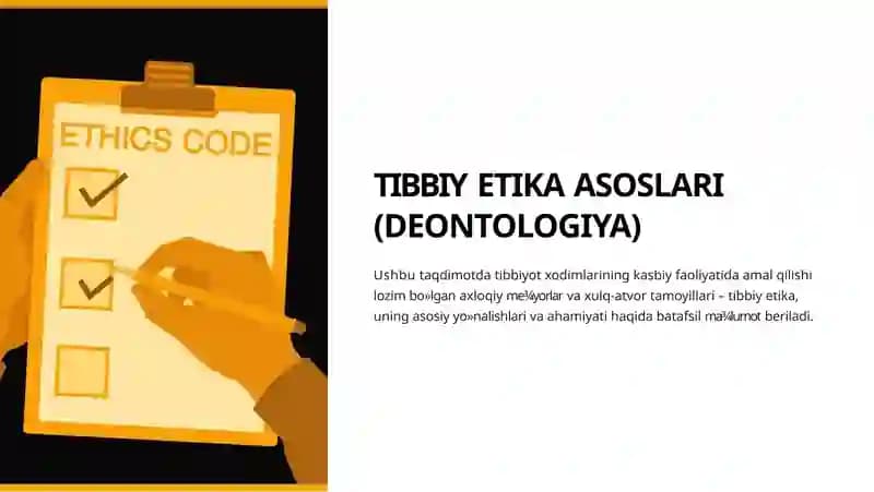 TIBBIY  ETIKA   ASOSLARI  (DEONTOLOGIYA)