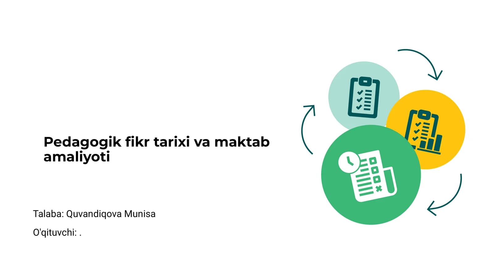 Pedagogik fikr tarixi va maktab amaliyoti