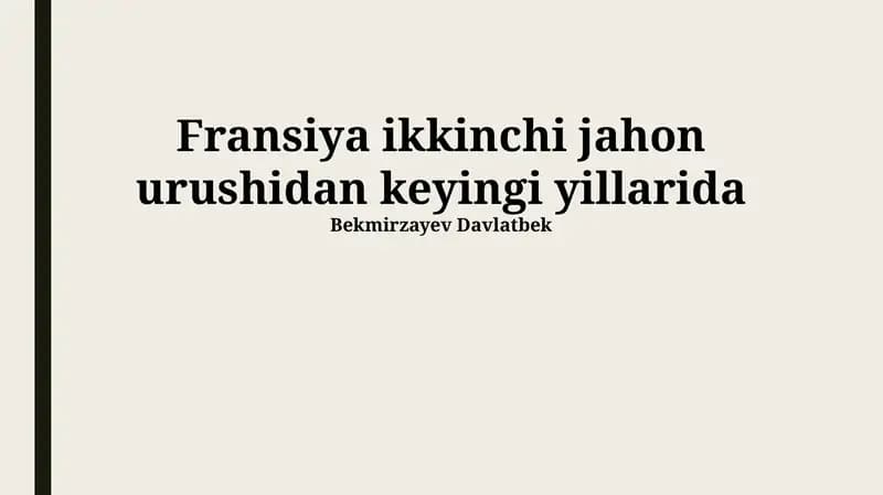 Fransiyada siyosiy yangilanishlar