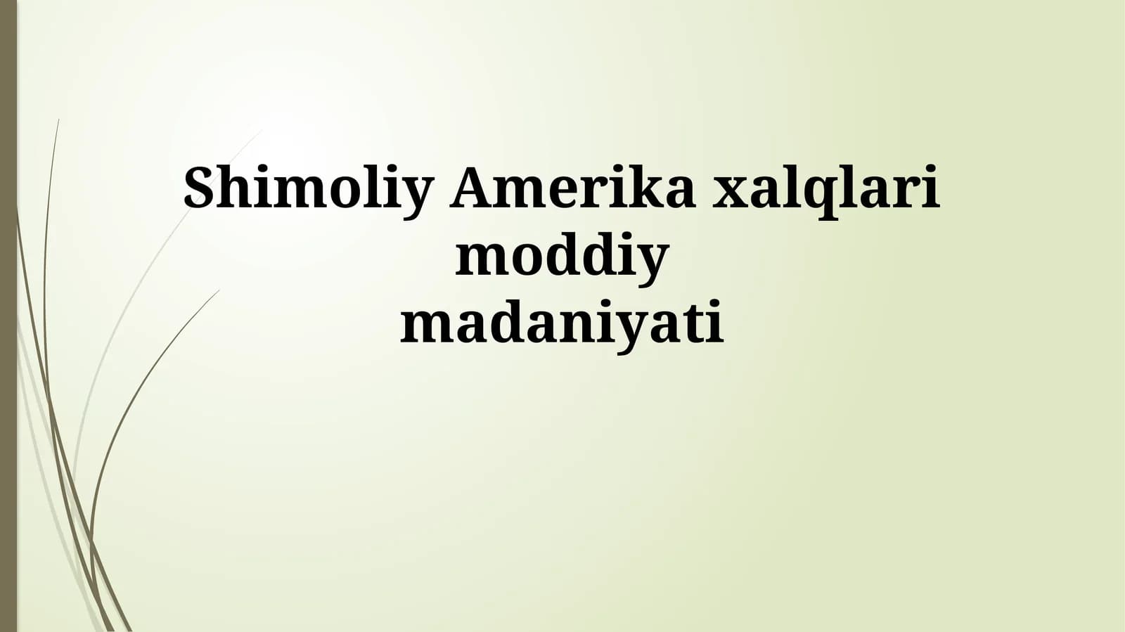 Shimoliy Amerika xalqlari moddiy madaniyati
