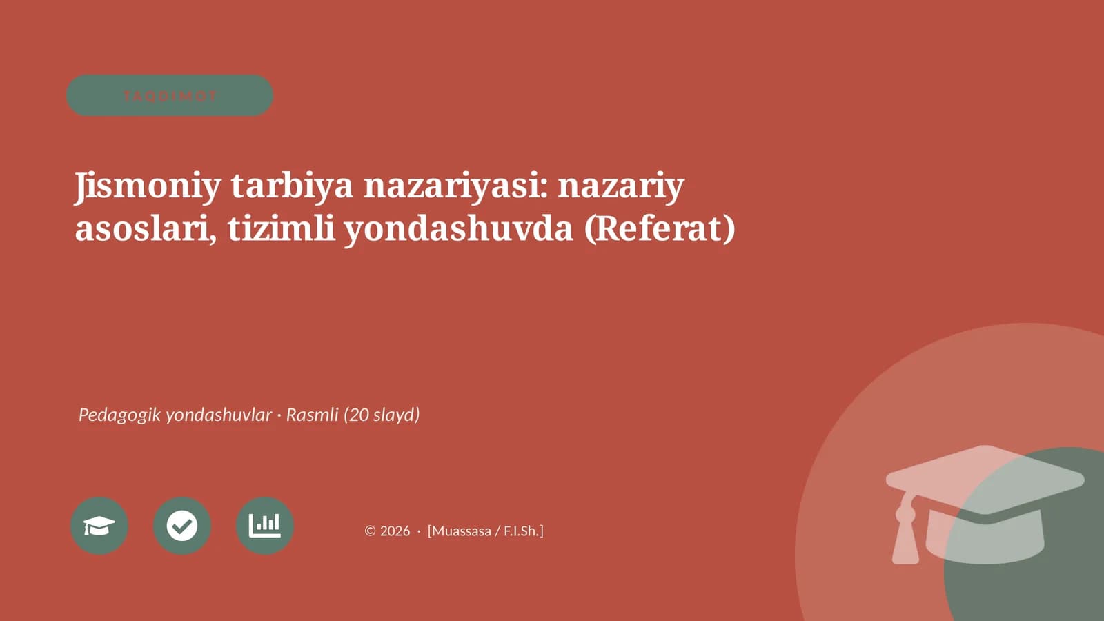 Jismoniy tarbiya nazariyasi: nazariy asoslari, tizimli yondashuvda (Referat)
