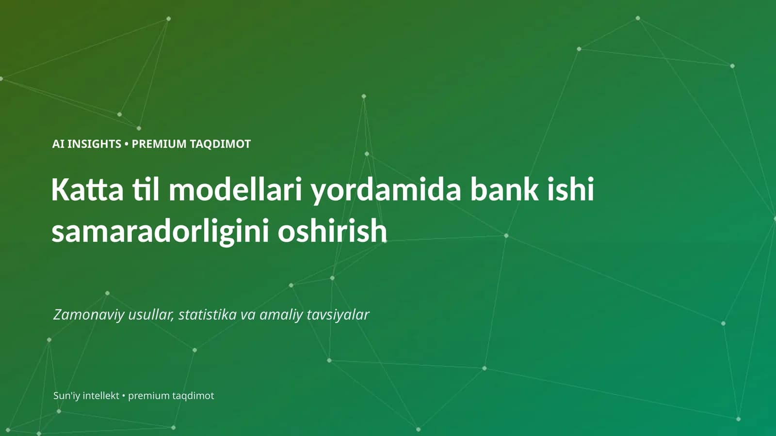 Sun'iy intellekt • premium taqdimot