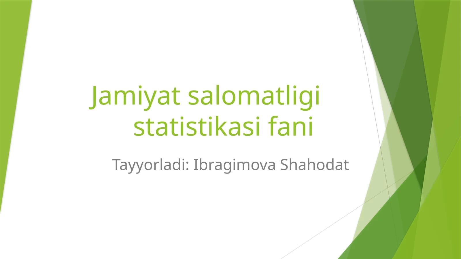 Respublika aholisining salomatligida davlatning obyektiv ko’rsatgichlari. Kasalliklar Xalqaro Klassifikatsiyasi (MKB-10)