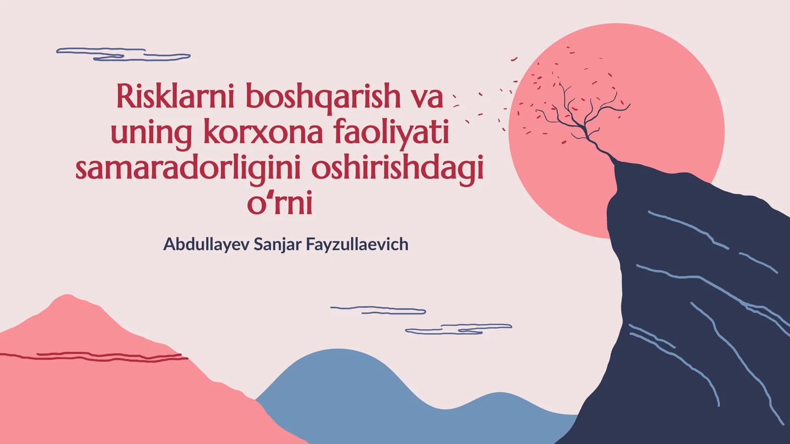 Riklarni boshqarish va uning korxona faoliyati samaradorligini oʻshirishdagi oʻrni