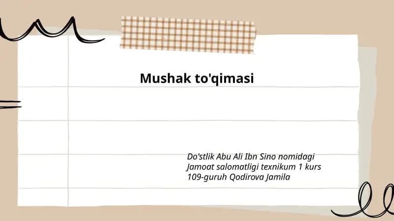 Mushak to'qimasi