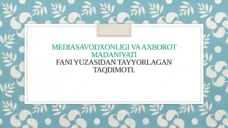 Feyk xabar yoki yolgʻon axborotga qarshi immunitetni shakllantirish