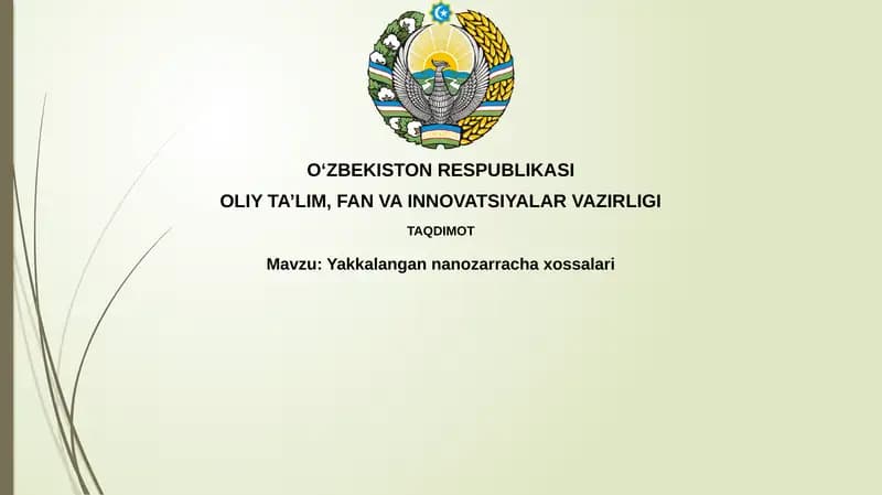 Yakkalangan nanozarrachaxossalari