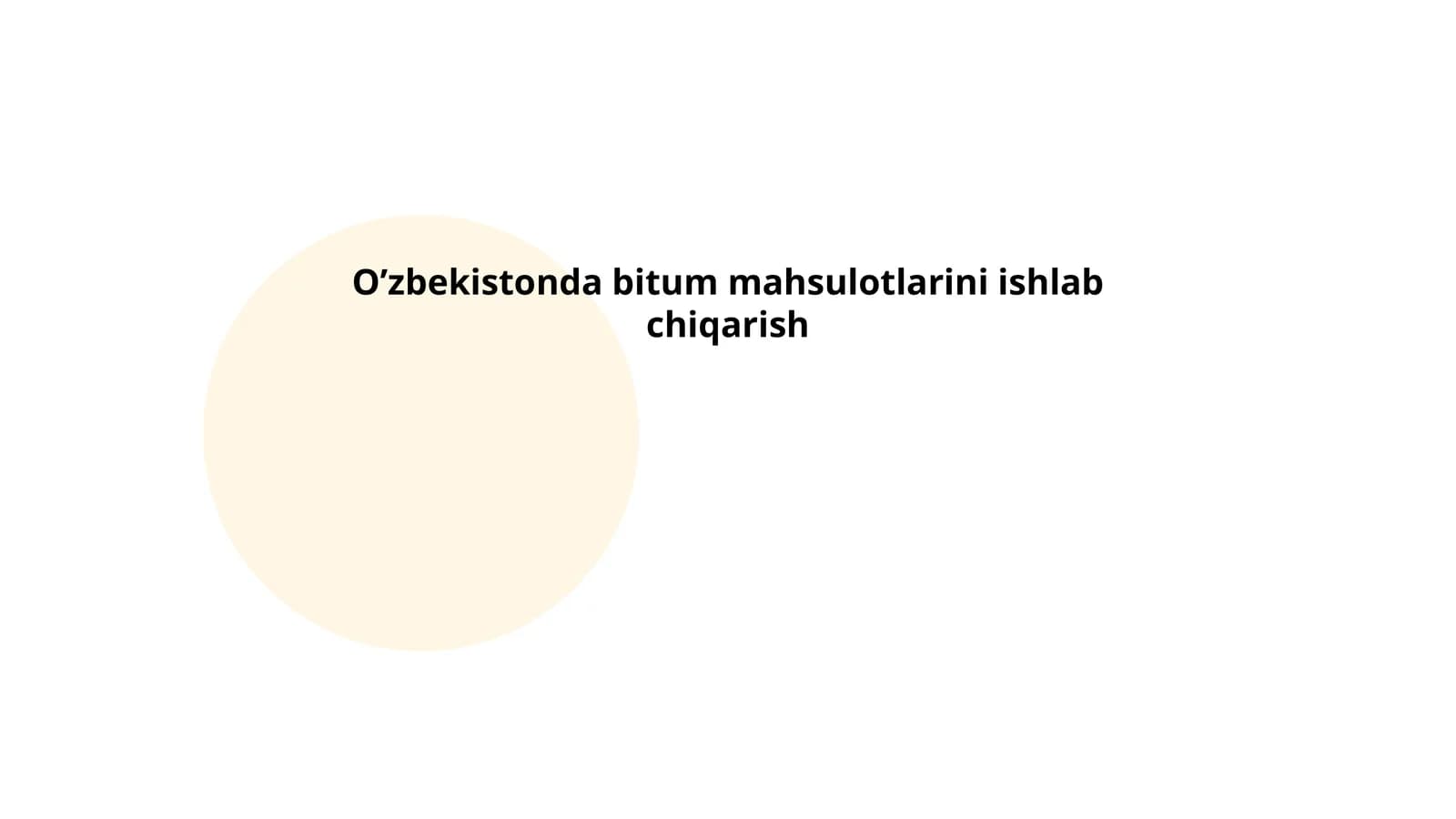 Bitum mahsulotlarini ishlab chiqarish