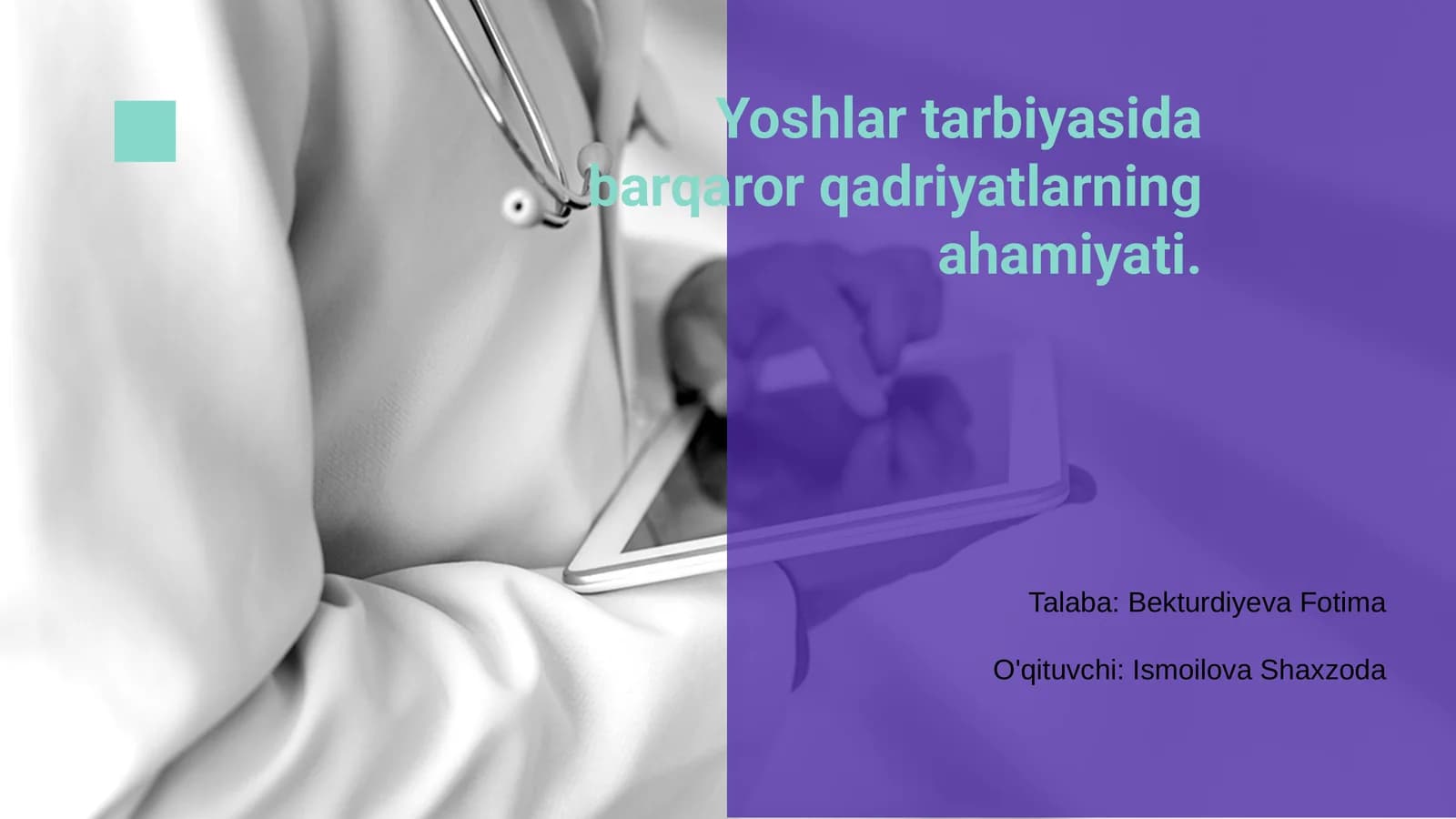 Yoshlar tarbiyasida barqaror qadriyatlarning ahamiyati