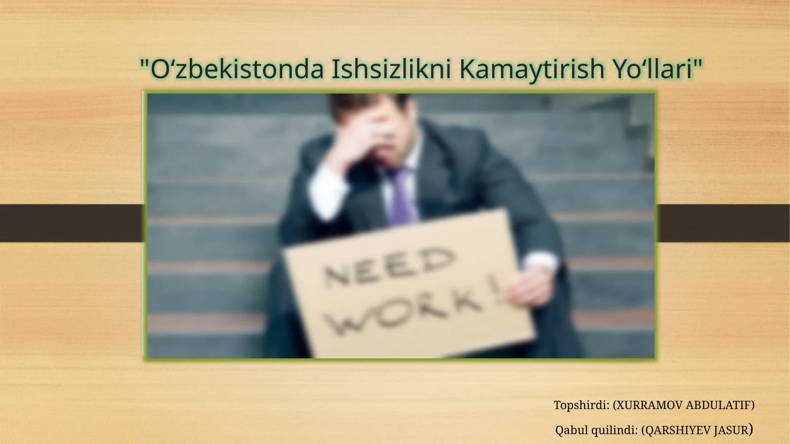 Oʻzbekistonda Ishsizlikni Kamaytirish Yoʻllari