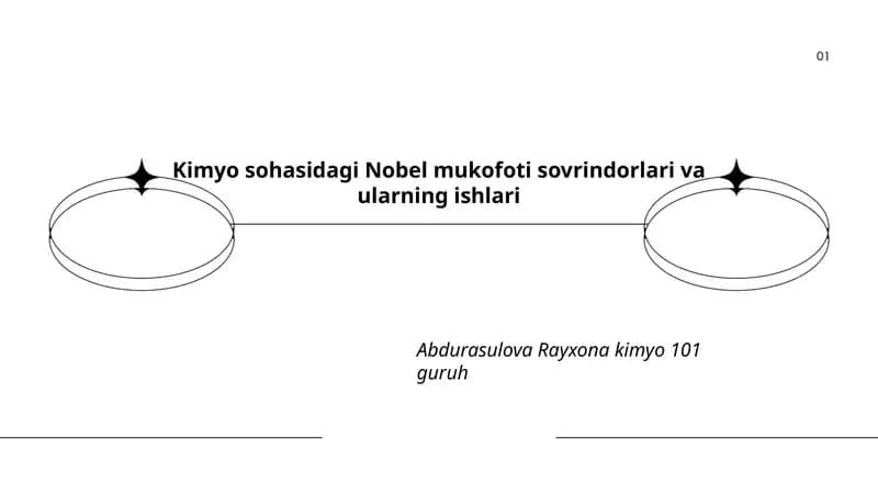 Kimyo sohasidagi Nobel mukofoti sovrindorlari va ularning ishlari
