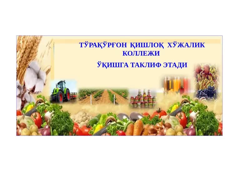 Қишлоқ хўжалиги машина ва жиҳозларига хизмат кўрсатиш механиги