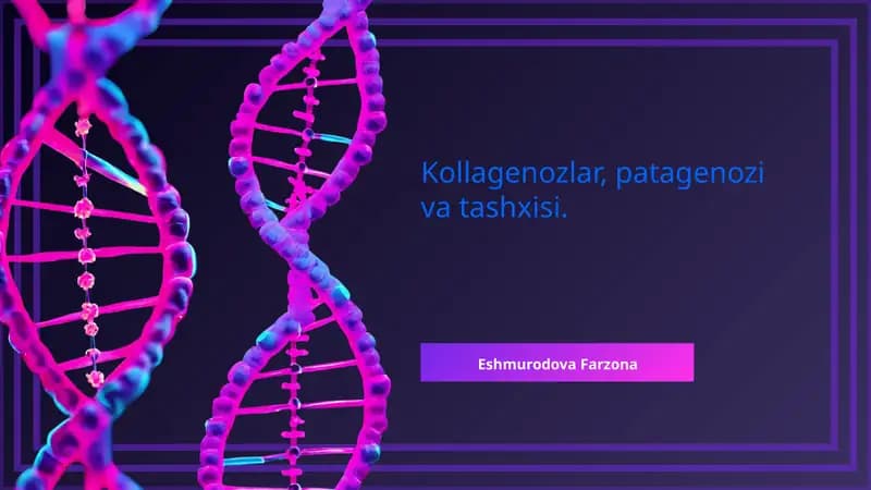 Kollagenozlar, patagenozi va tashxisi