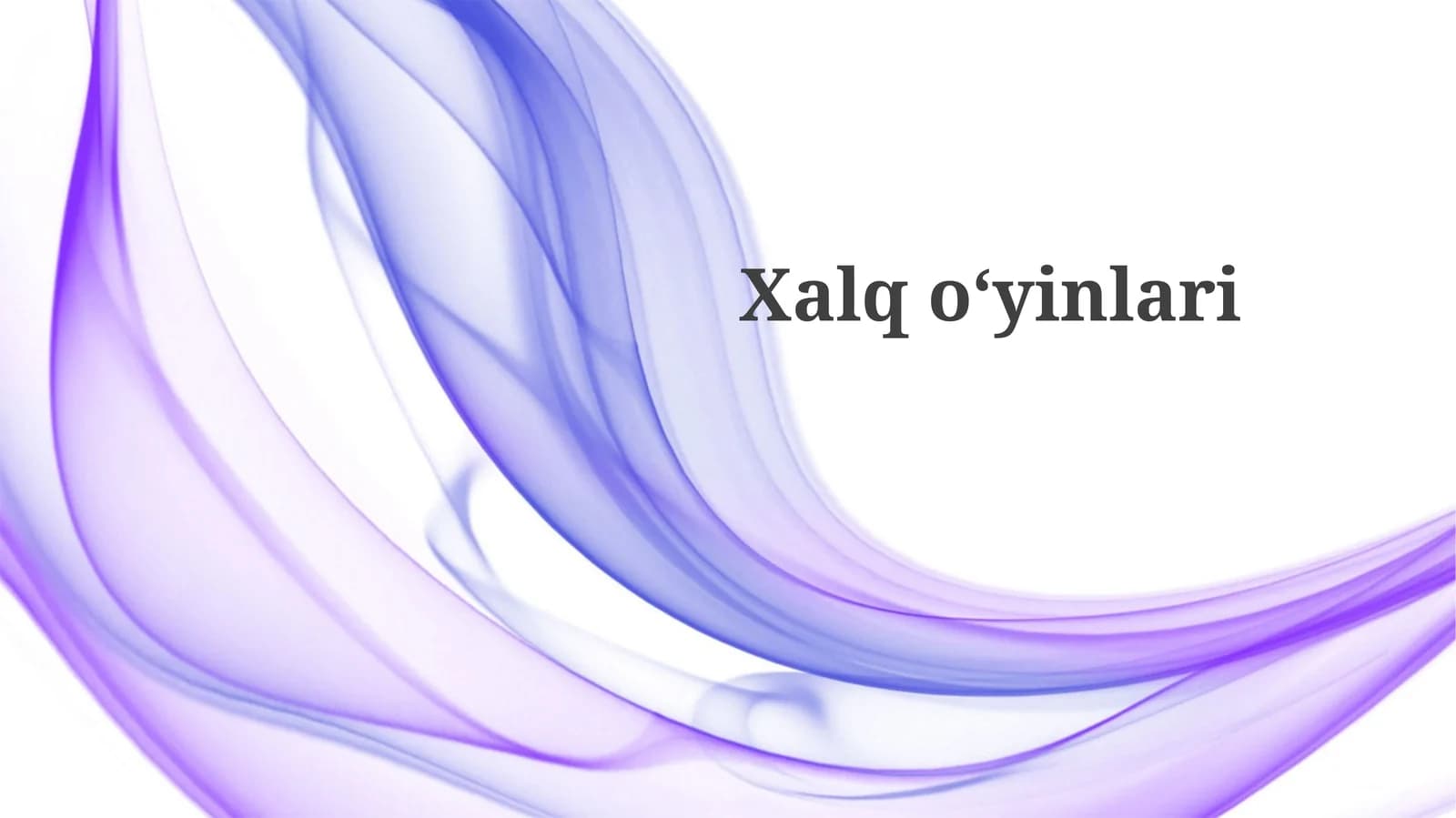 Xalq o'yinlari